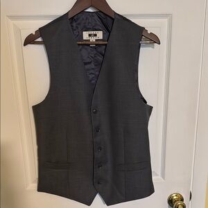 Joseph Abbound Gray Wool-Blend Vest